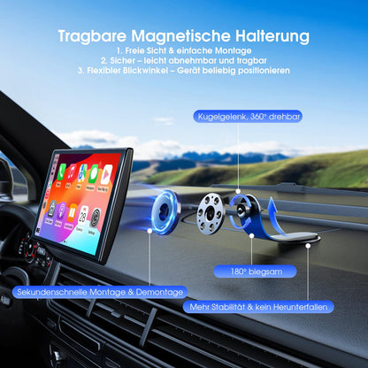 Avylet 7" Tragbares Wireless CarPlay Display - Magnet-Halterung