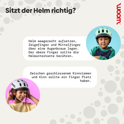 woom READY Kinder-Fahrradhelm, Pale Grey, Grösse S (50–53 cm)
