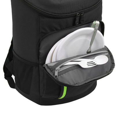 TOURIT Kühlrucksack 28L, leicht, mit Flaschenöffner, schwarz