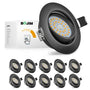 Bojim LED Spot Dimmbar Schwarz Warmweiss 5.5W - 68-80mm, 10er Set
