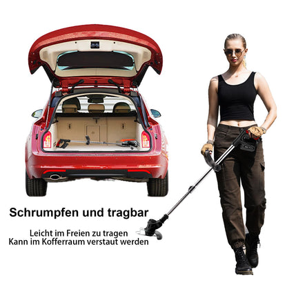 SMILOVII Akku Rasentrimmer 21V, 3-in-1 Freischneider mit Klingen-Set