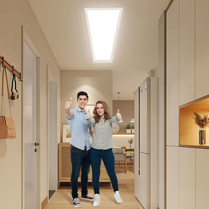 LEOEU LED Panel Deckenleuchte 120x30CM RGB Dimmbar 40W