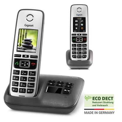 Gigaset Family Schnurloses Telefon Set mit AB - anthrazit-grau