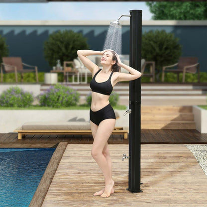 Strattore Solardusche Garten 35L schwarz mit Fussdusche