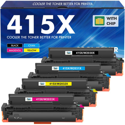 Kompatibel für HP 415X Toner Set mit Chip - 4er-Pack