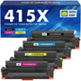 Kompatibel für HP 415X Toner Set mit Chip - 4er-Pack