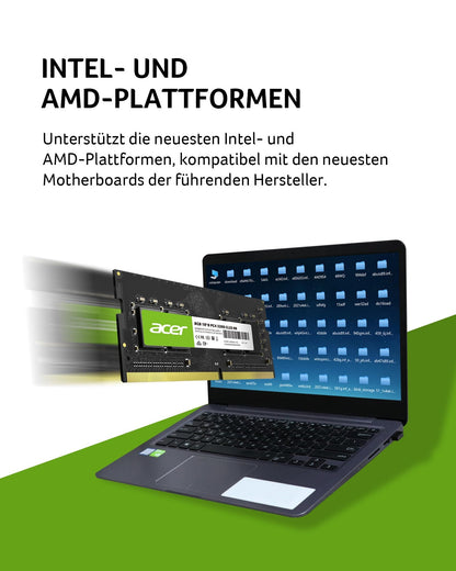 Acer SD100 8GB DDR4 SODIMM 3200MHz CL22 Arbeitsspeicher für Laptop
