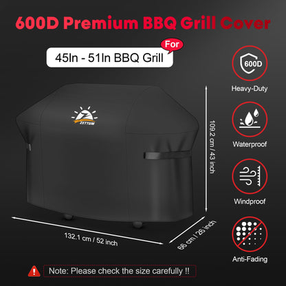 Zettum Grillabdeckung 132 cm wasserdicht für Weber Spirit 300