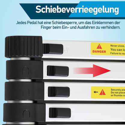 Cecaylie Aluminium Teleskopleiter 3.8m - Mehrzweck