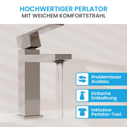 Bächlein Imatra Badarmatur Einhebelmischer, kantig Chrom