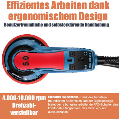 FANZWORK HG0024 Bürstenloser Exzenterschleifer 125/150mm