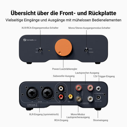 Fosi Audio ZA3 HiFi Audio Verstärker Stereo/Mono TPA3255