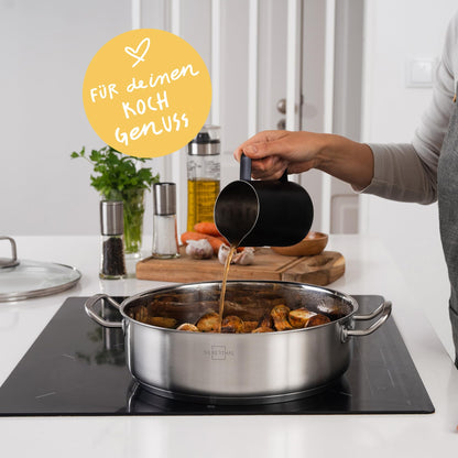 SILBERTHAL Schmorpfanne 28 cm unbeschichtet mit Deckel