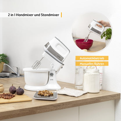 TZS First Austria Handmixer FA-5257-3, 2-in-1 Standmixer, 500 W