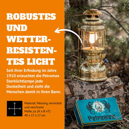 Petromax HK 500 Petroleumleuchte – Messing, Starklicht-Technik
