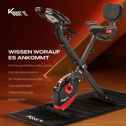 KM Fit 2in1 Hometrainer klappbar mit LCD-Display