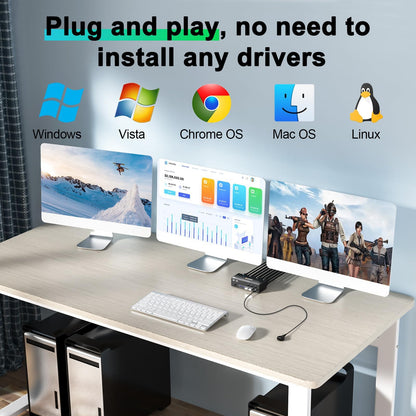 MLEEDA KVM Switch Triple Monitor - 3 PC 3 Monitore 8K HDMI DP