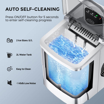 IceMaster Eiswürfelmaschine – Klare Eiswürfel, Selbstreinigend, Silber