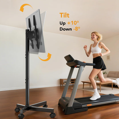 Hemudu TV Ständer rollbar 23-60 Zoll, höhenverstellbar, VESA 400x400