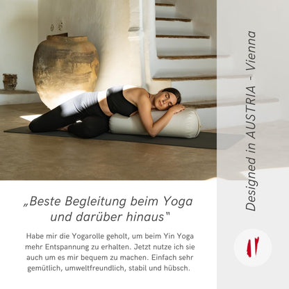 Lotuscrafts Yoga Rolle Yogabolster mit Bio-Dinkelfüllung, GOTS