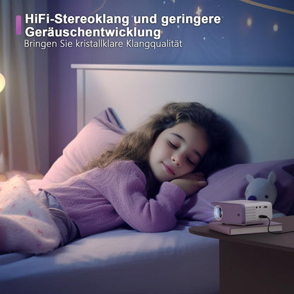 VOPLLS 22000L WiFi Bluetooth Full HD Mini Beamer - Stativ inkl.