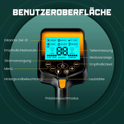 OKESAM Metalldetektor Profi – Wasserdicht Faltbar 10 Zoll Spule