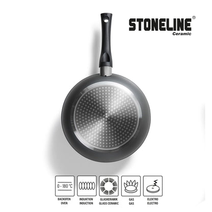 STONELINE Ceramic Kochgeschirr Set 16-teilig Induktion - Grau