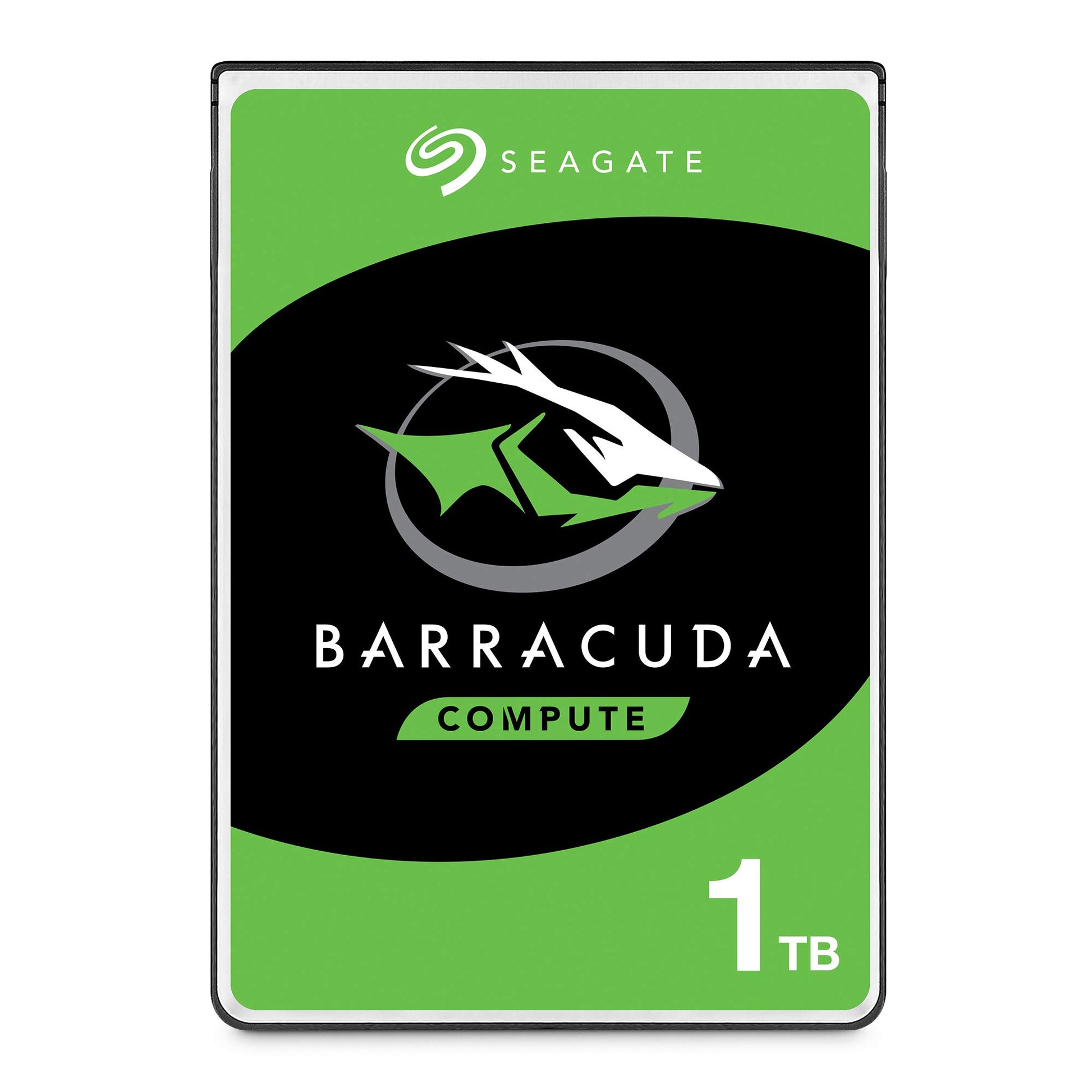 Seagate Barracuda 1TB Interne HDD 2.5 Zoll - ST1000LMZ48. Rechteckige, silberne Festplatte zum Speichern von Daten in Laptops/PCs.