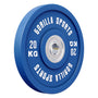 GORILLA SPORTS® Bumper Plate 50mm – Hantelscheibe 20kg einzeln, schwarz. Als Gewicht für Langhantel-Krafttraining.