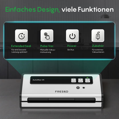 FRESKO Automax V4 Vakuumiergerät – Automatisch & Doppelte Heisssiegelung