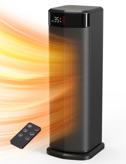 QEXREED Heizlüfter DH-QN26A, 2000W PTC, 90°-Oszillation, Fernbedienung