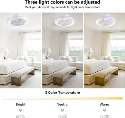 MQW Deckenventilatorleuchte - 360° drehbar LED 72W leise