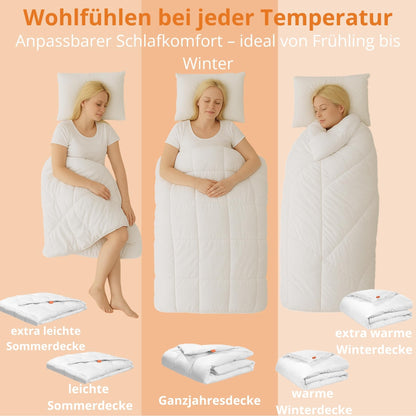 sleepling Sommer Daunendecke Bettdecke extra leicht 135x200 cm