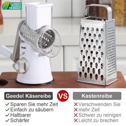 Geedel Trommelreibe PS-336A, Gemüseschneider mit 3 Trommelblättern