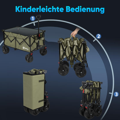 Sekey XXL Plus Falt-Bollerwagen – XXL-PlusB 4011 Grün