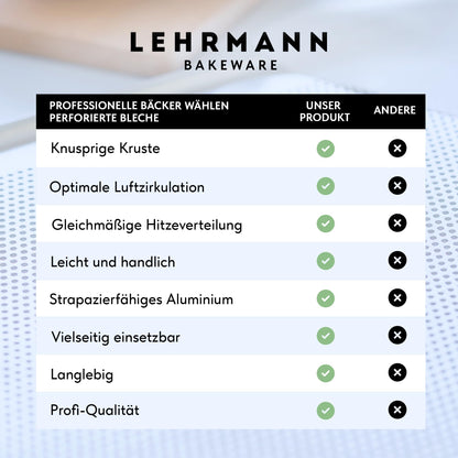 LEHRMANN Lochblech 45,5 x 37,5 cm Backblech für Bosch Siemens Neff