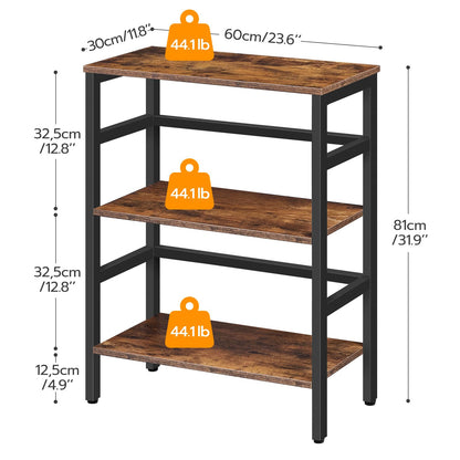 HOOBRO Leiterregal EBF86CJ01G1 – 3 Ebenen Standregal Industriestil