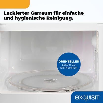 Exquisit MW 802G Mikrowelle mit Grillfunktion 20L – Schwarz
