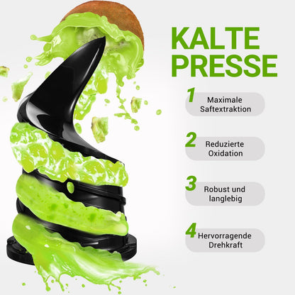 AMZCHEF Slow Juicer Entsafter 135MM Öffnung – Grün