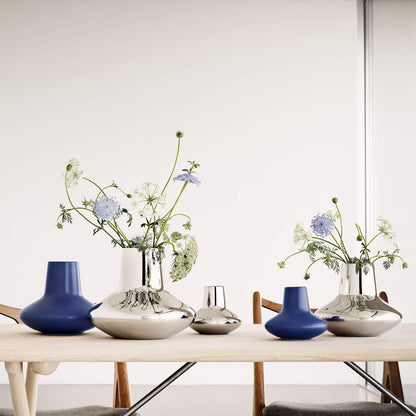 Georg Jensen HK Vase – Polierter Edelstahl Silber 22.5cm