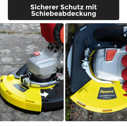 FANZTOOL Diamantschleiftopf 180mm (2er-Set) + Absaughaube Winkelschleifer