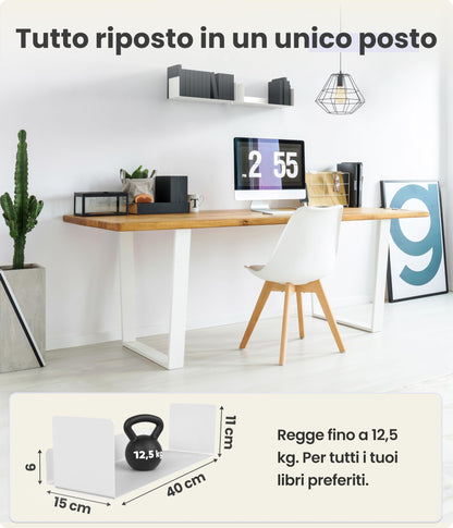 UNITURE Wandregal schwebend 2er Set – 2x40cm Weiss