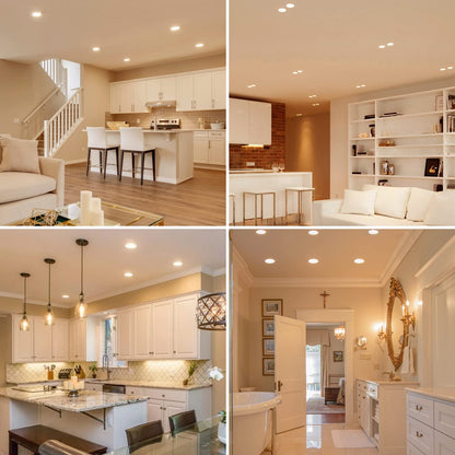 wowatt 10er LED Einbaustrahler IP44 68mm 3-Stufig Dimmbar Warmweiss