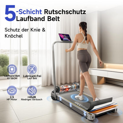 YPOO Laufband Walking Pad – klappbar mit Steigung für Zuhause und Büro