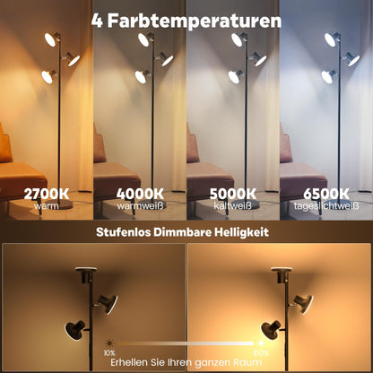 SIBRILLE Stehlampe LED Deckenfluter Dimmbar - CCT 36W