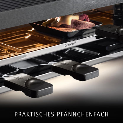 WMF Master Raclette Grill - 8 Pers. Keramikpfännchen Schwarz Matt