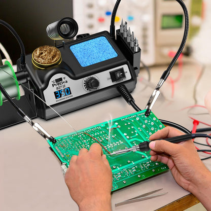 Preciva Lötstation 60W mit Display und helfenden Händen