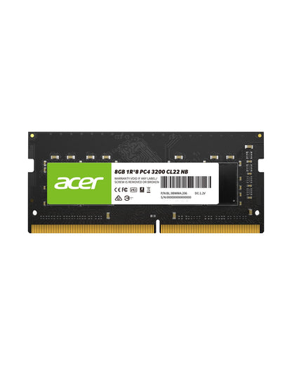 Acer SD100 8GB DDR4 SODIMM 3200MHz CL22 Arbeitsspeicher für Laptop, 260-Pin Speichermodul