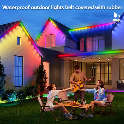 httpsmp LED Streifen Outdoor IP68 RGBIC 20m mit App und Fernbedienung