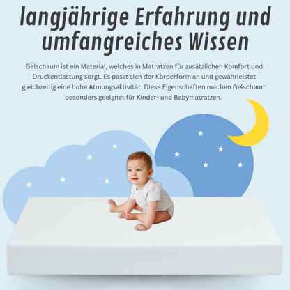 Arensberger Nora Kindermatratze 70x140 cm, Gelschaum, 12 cm hoch
